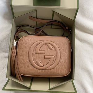 BNWT Authentic Gucci Soho Disco Bag in Rose Beige